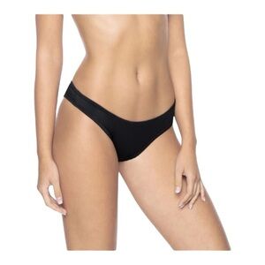 PilyQ Black Pearl Basic Bikini Bottom NWT